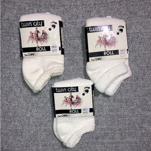 3 Twin City Vintage Socks Roll Top Terry Cushioned Ankle Men’s 10-13 The Chase